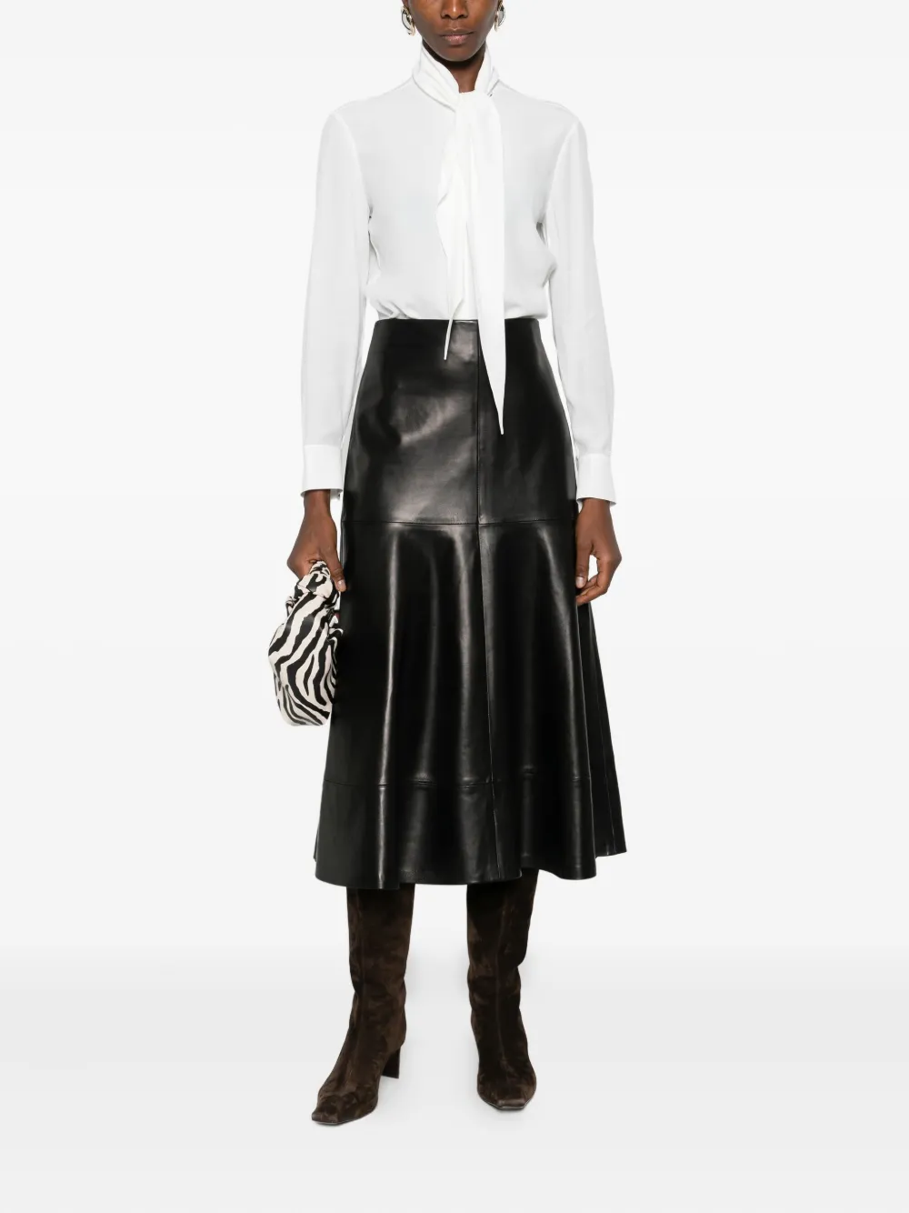 Dorothee Schumacher Soft Vibes tie-neck top - Wit