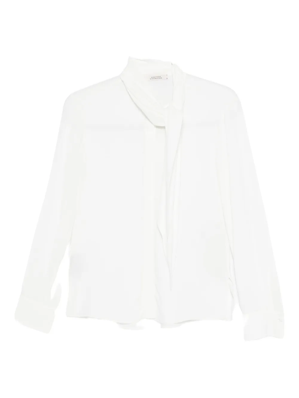 Dorothee Schumacher Soft Vibes tie-neck top - Bianco