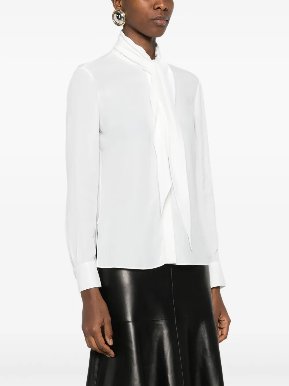 Dorothee Schumacher Soft Vibes top met gestrikte hals Wit