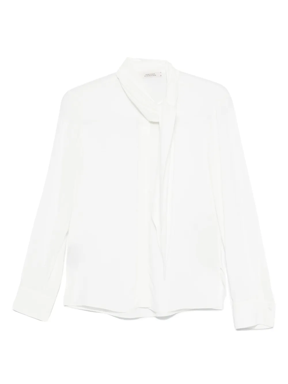 Dorothee Schumacher Soft Vibes tie-neck top - Bianco