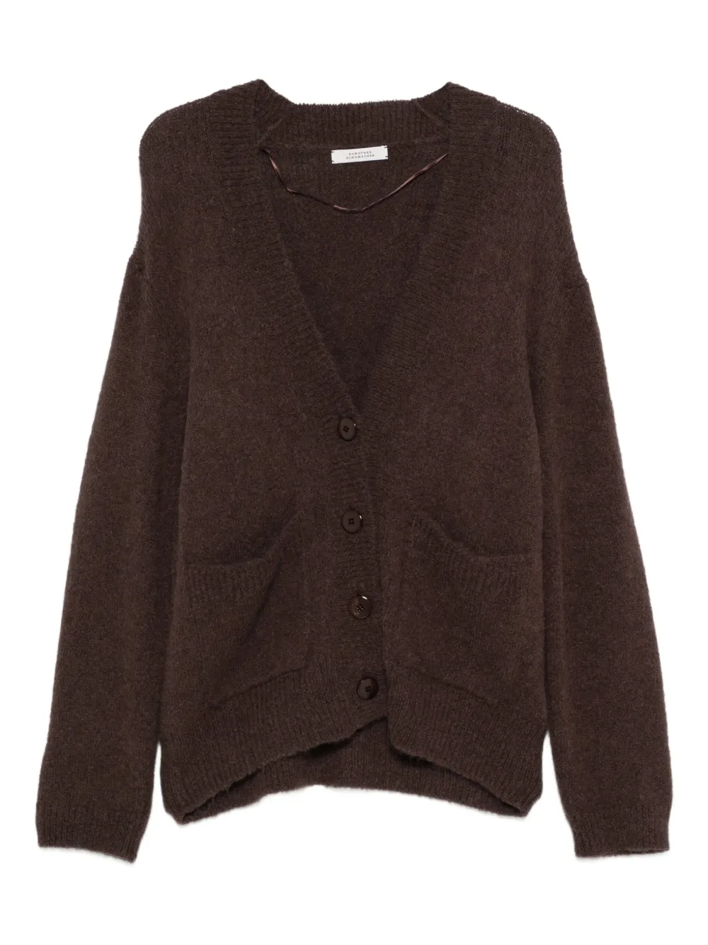 Dorothee Schumacher Loving Touch Buttoned Cardigan In Brown