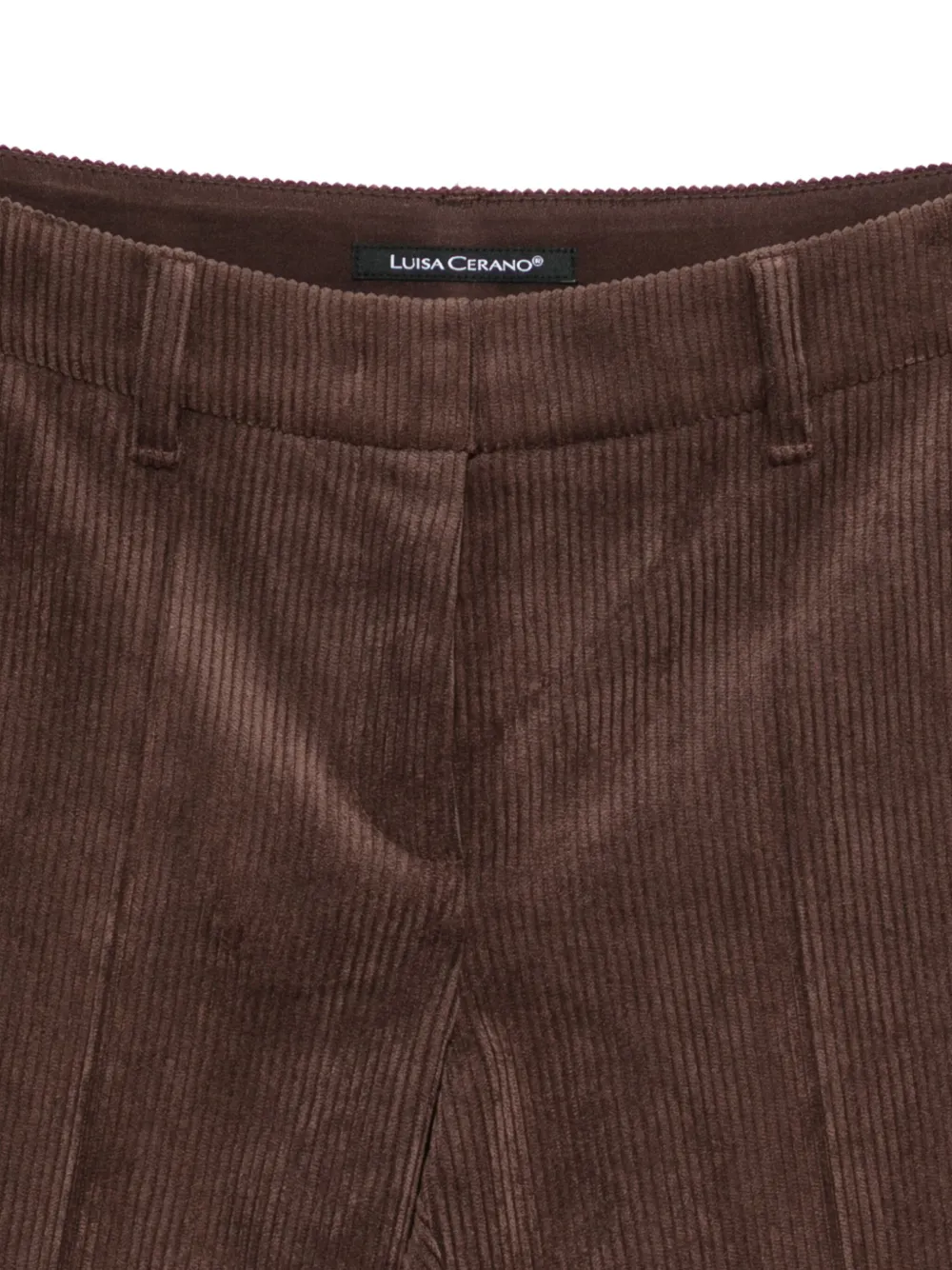 Luisa Cerano Corduroy Flared Trousers In Brown