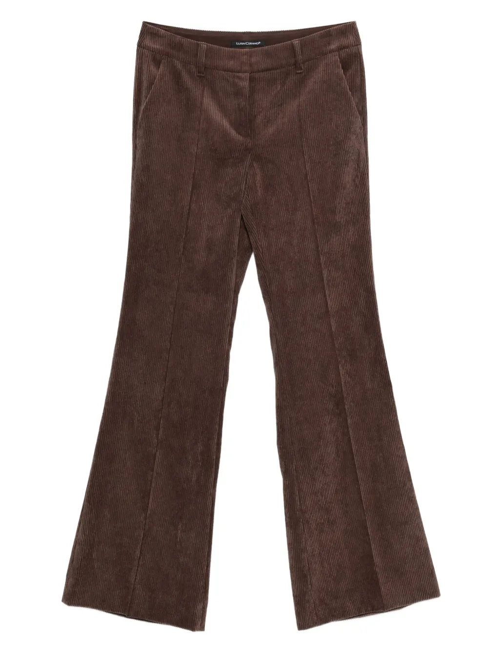 Luisa Cerano Corduroy Flared Trousers In Brown