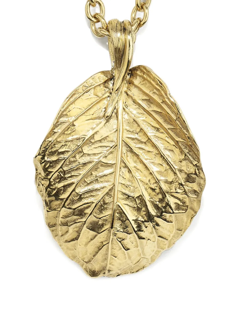 Goossens Leaf-pendant Necklace In Gold