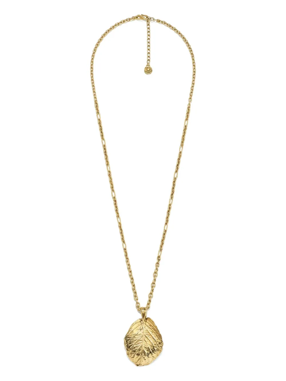 Goossens Leaf-pendant Necklace In Gold