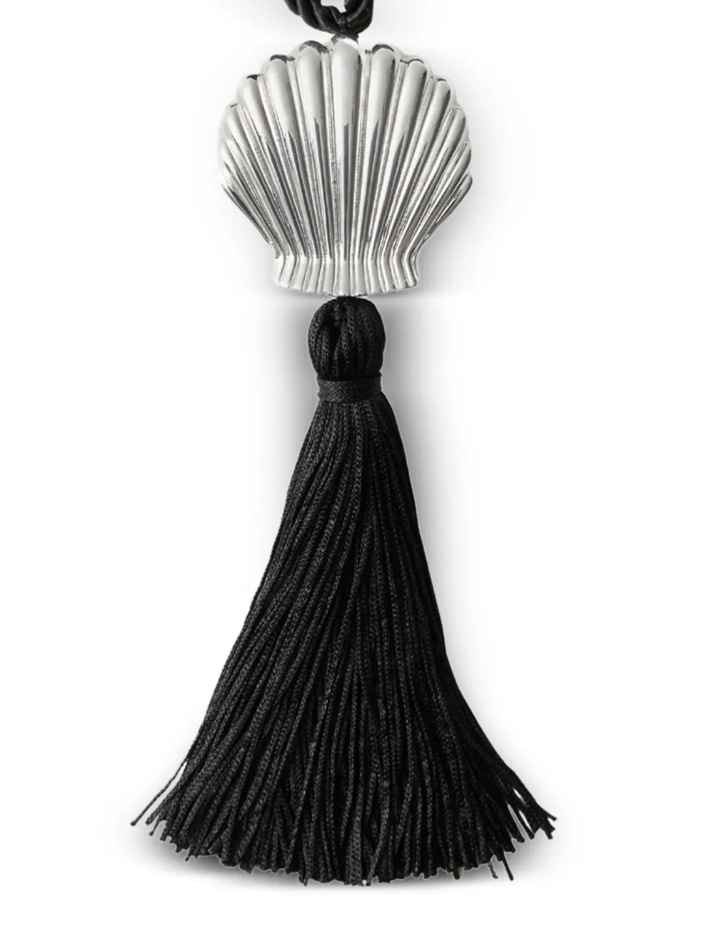 Julietta Éze Shell Tassel Necklace In Black