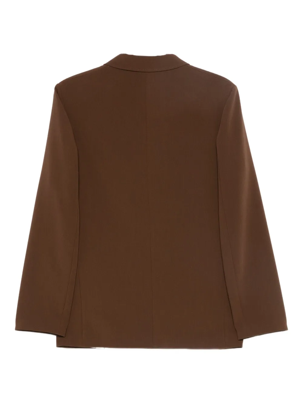 Alysi Notched-lapel Blazer In Brown