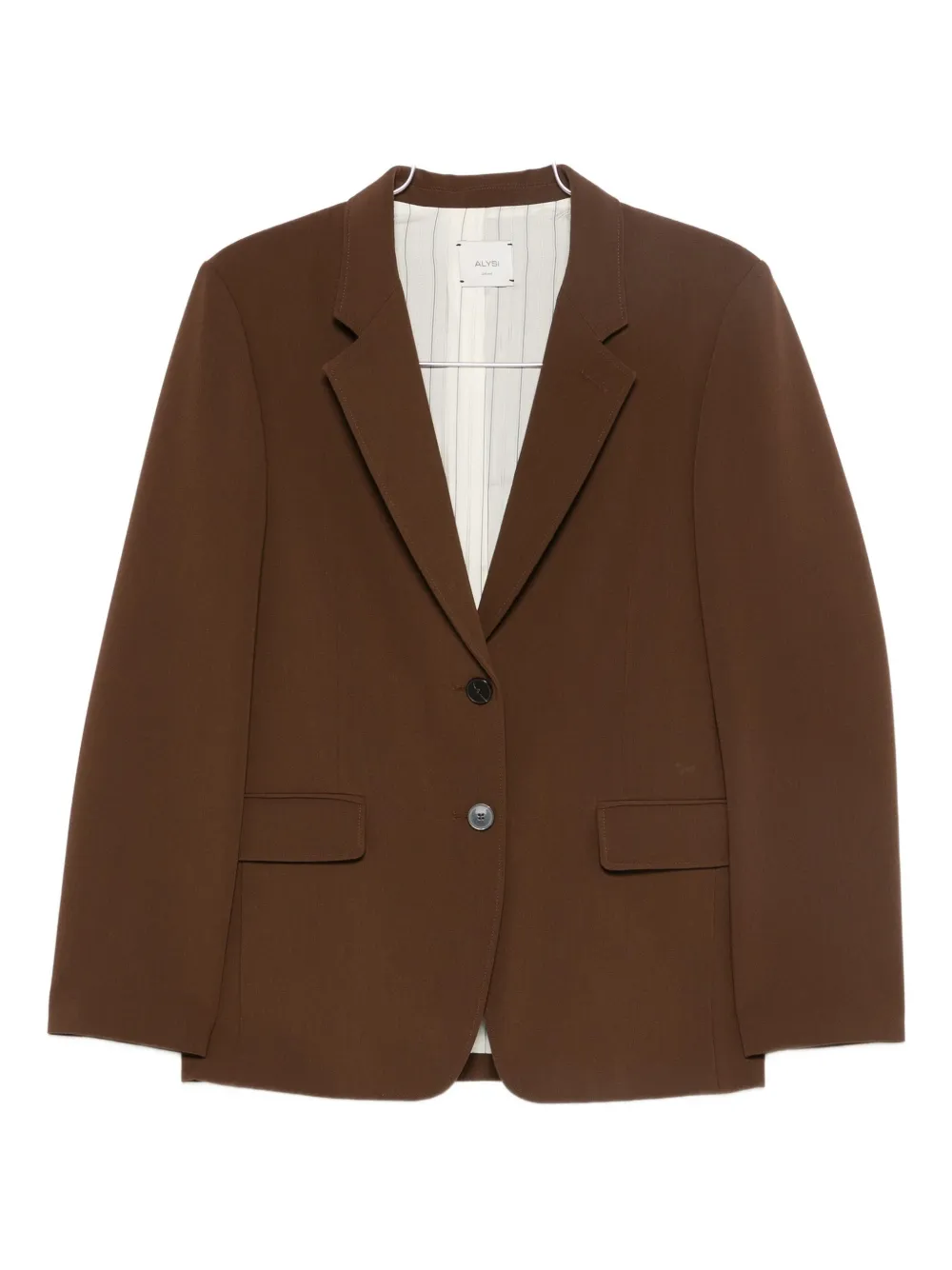 Alysi Notched-lapel Blazer In Brown