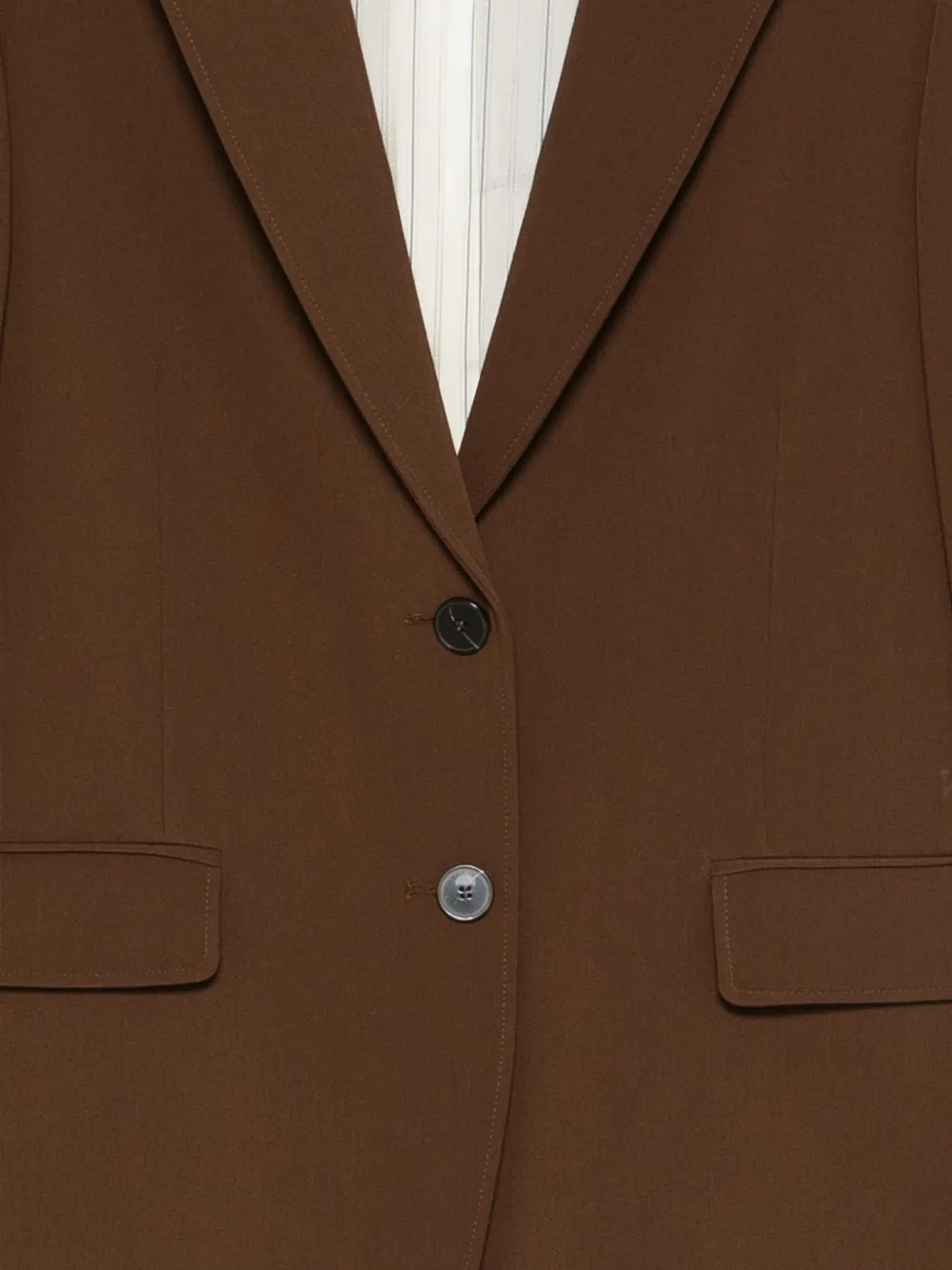 Alysi Notched-lapel Blazer In Brown