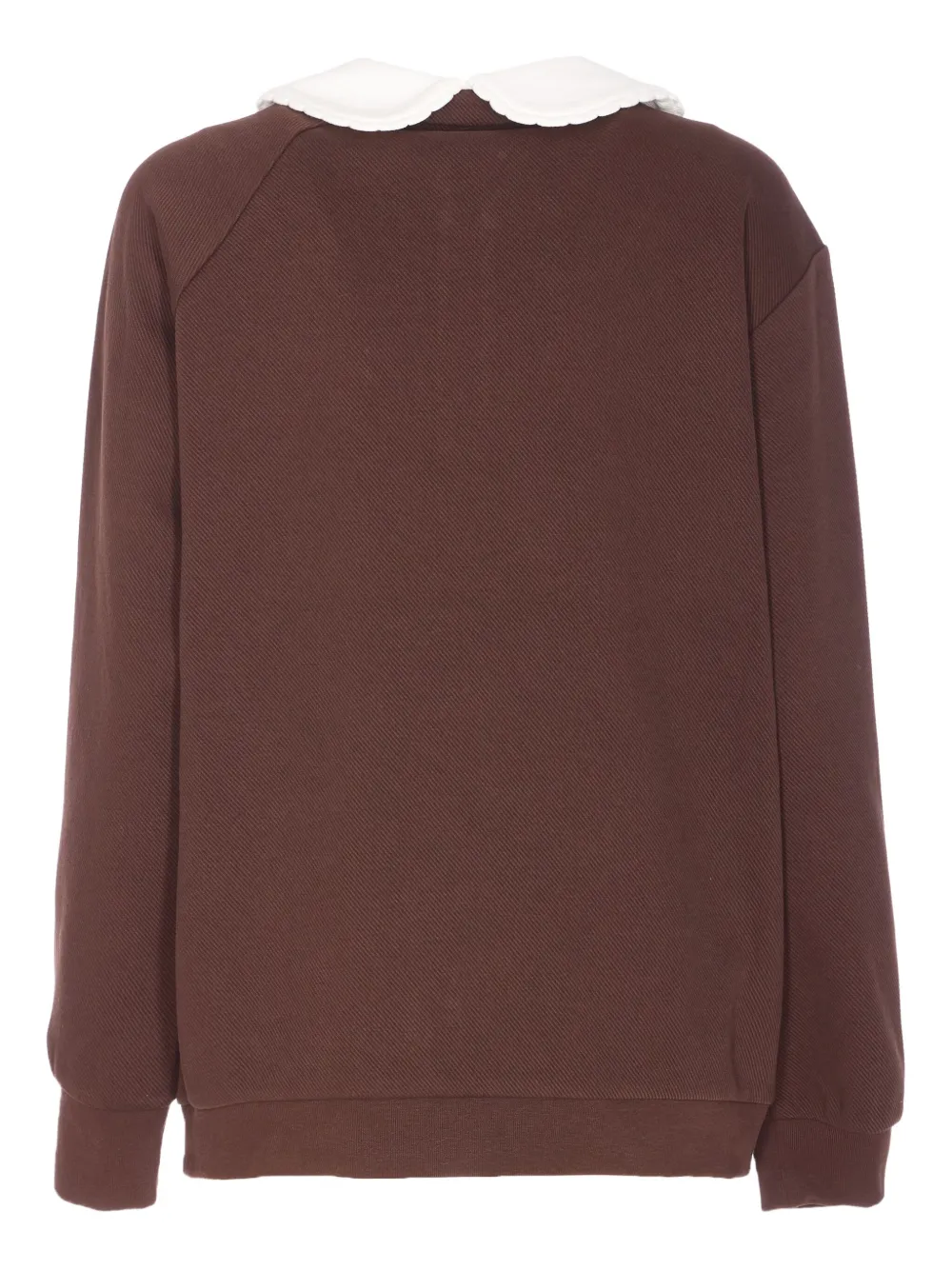 Shushu-tong Logo-embroidery Zip-collar Sweatshirt In Brown