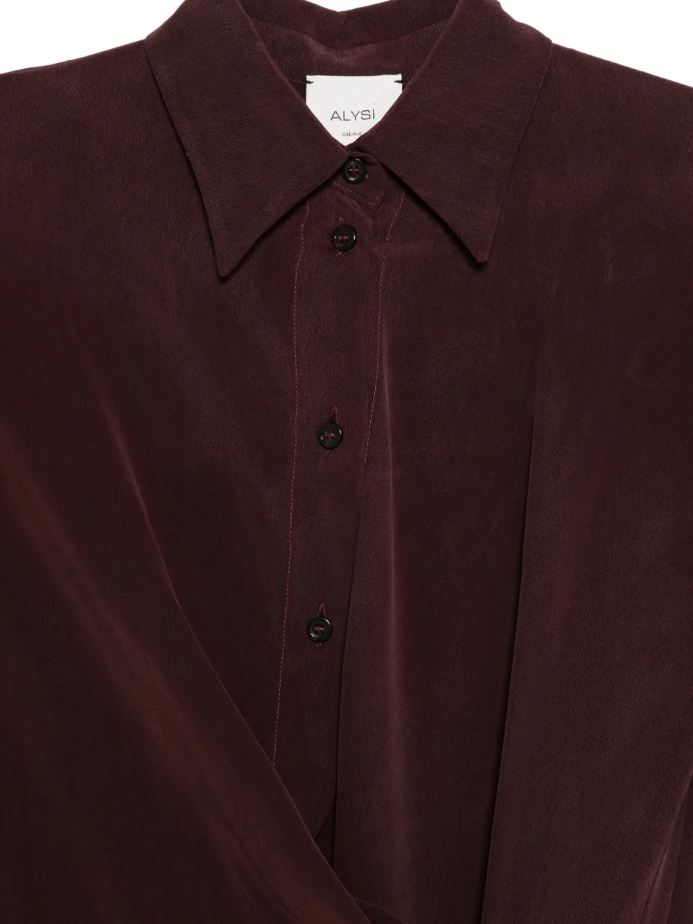 Alysi Zijden blousejurk Rood