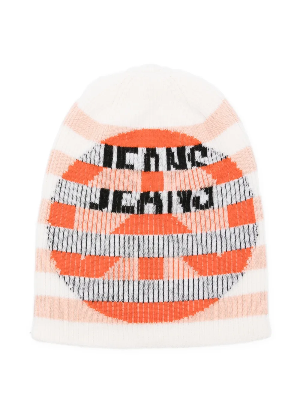 MOSCHINO JEANS striped heart beanie - Roze