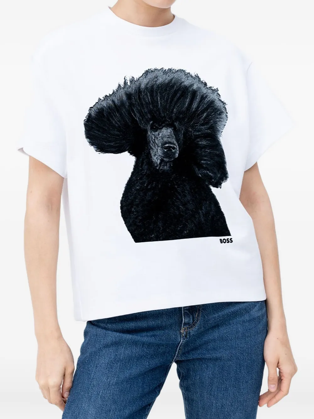 BOSS playera con estampado gráfico | blanco | Image 1