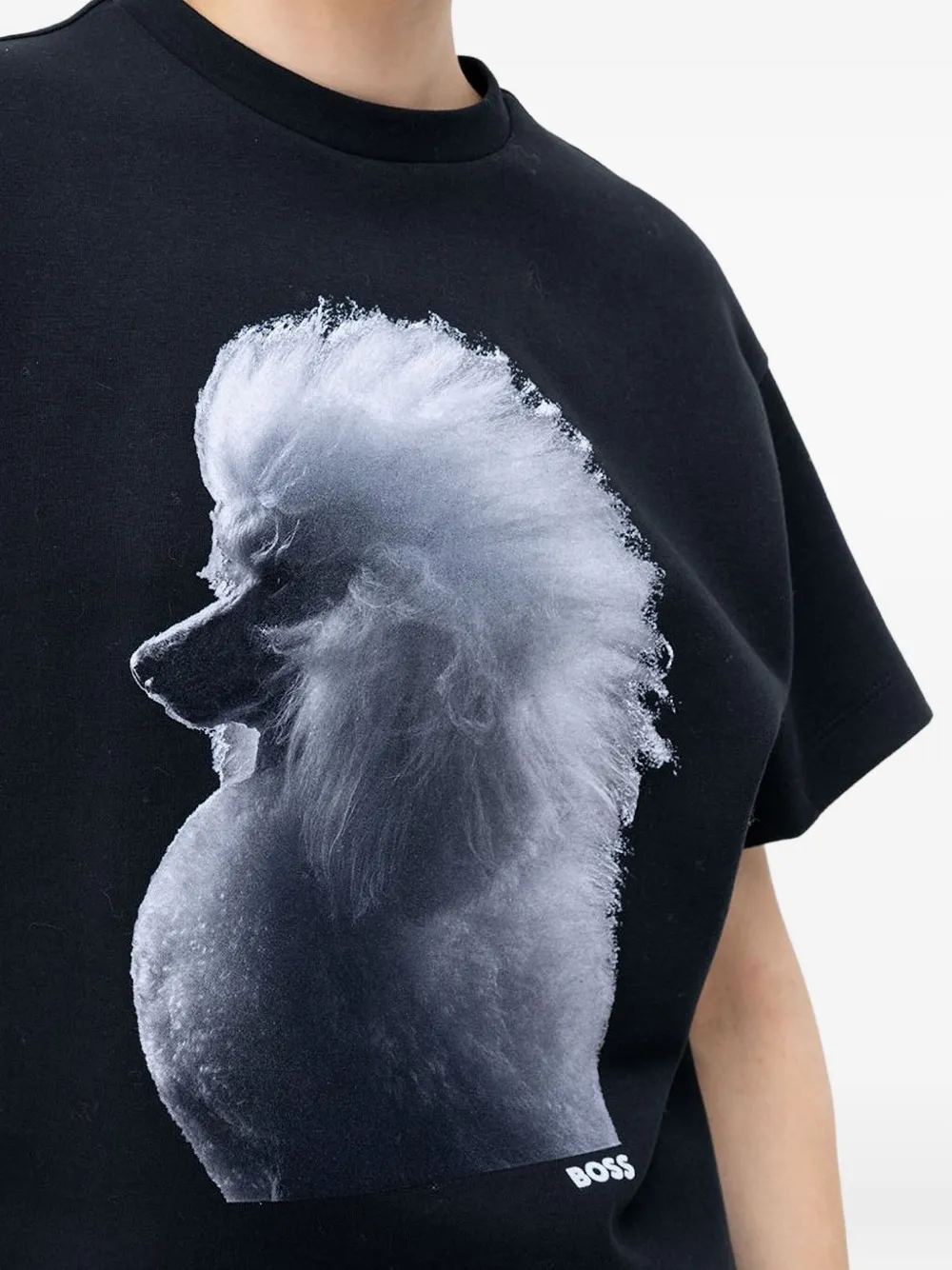 Hugo Boss Dog-print T-shirt In Black