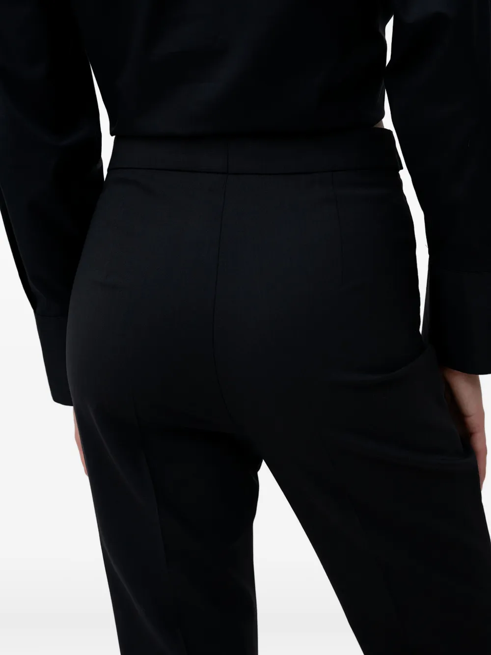 BOSS Broek met naaddetail Zwart