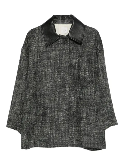 Alysi contrast-collar coat