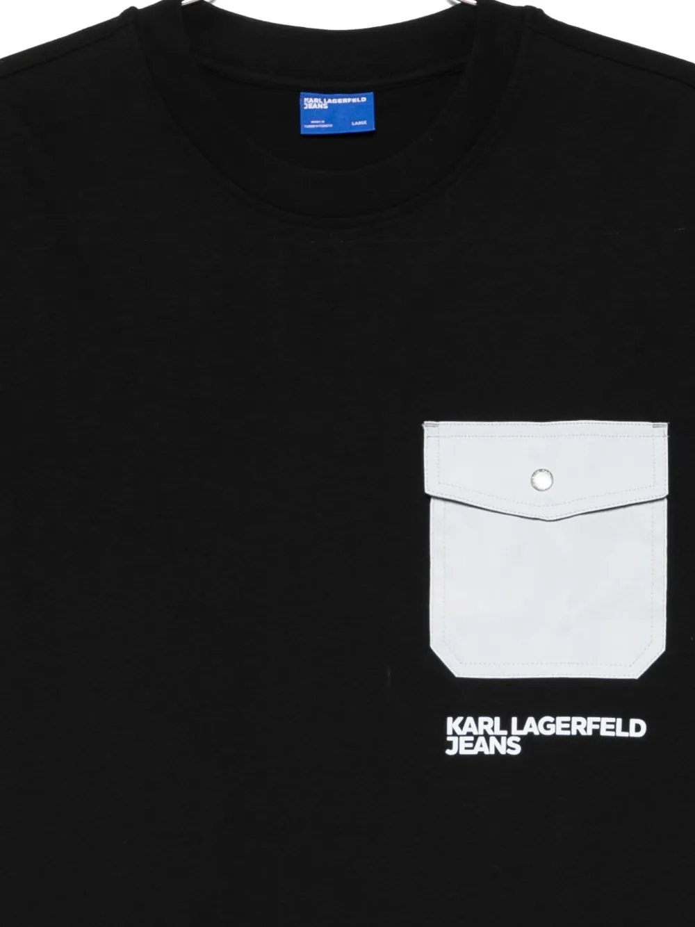 Karl Lagerfeld Jeans T-shirt met borstzak Zwart