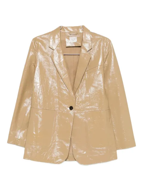 Alysi single-breasted leather blazer 