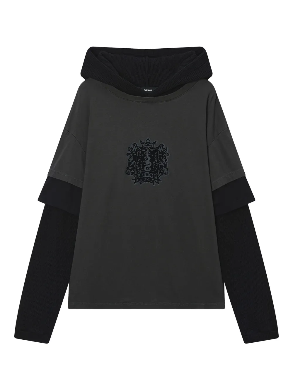 We11 Done Layered Top In Gray