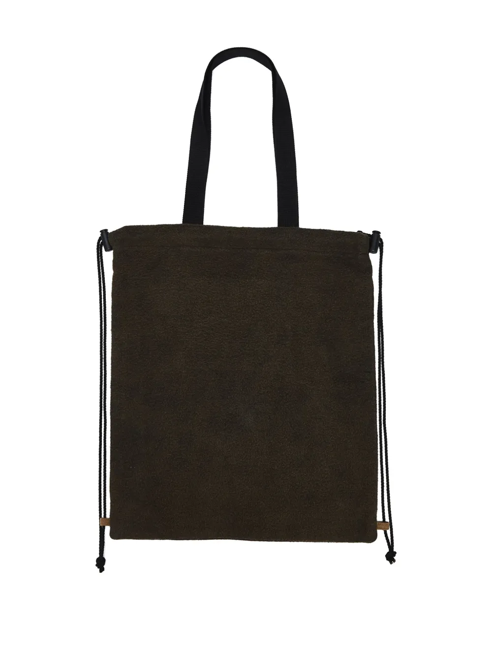 Y's Appliqué Drawstring Tote Bag In Brown