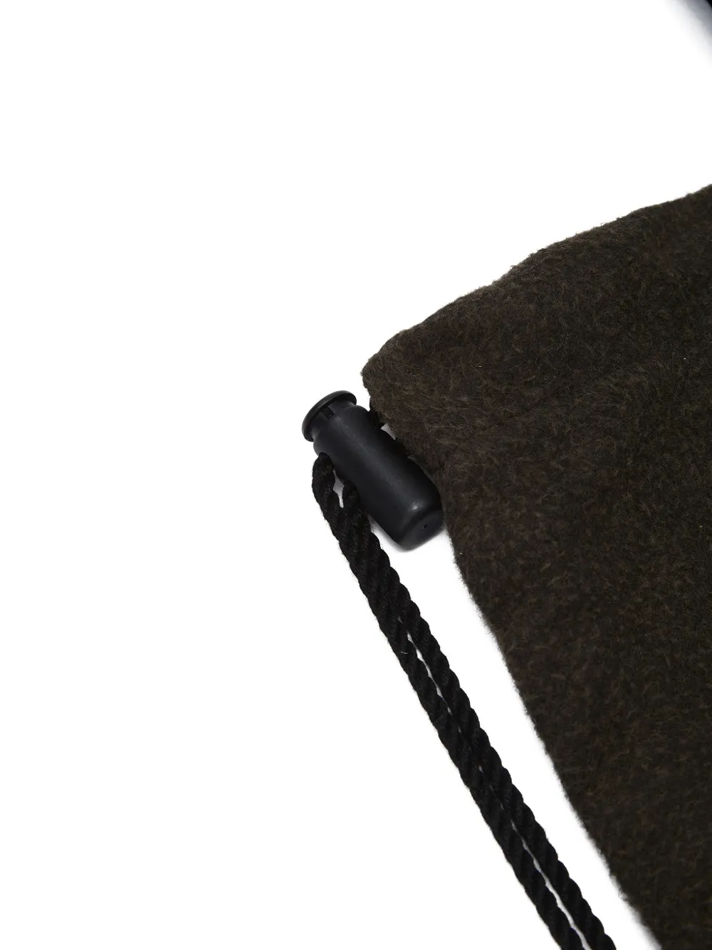 Y's Appliqué Drawstring Tote Bag In Brown