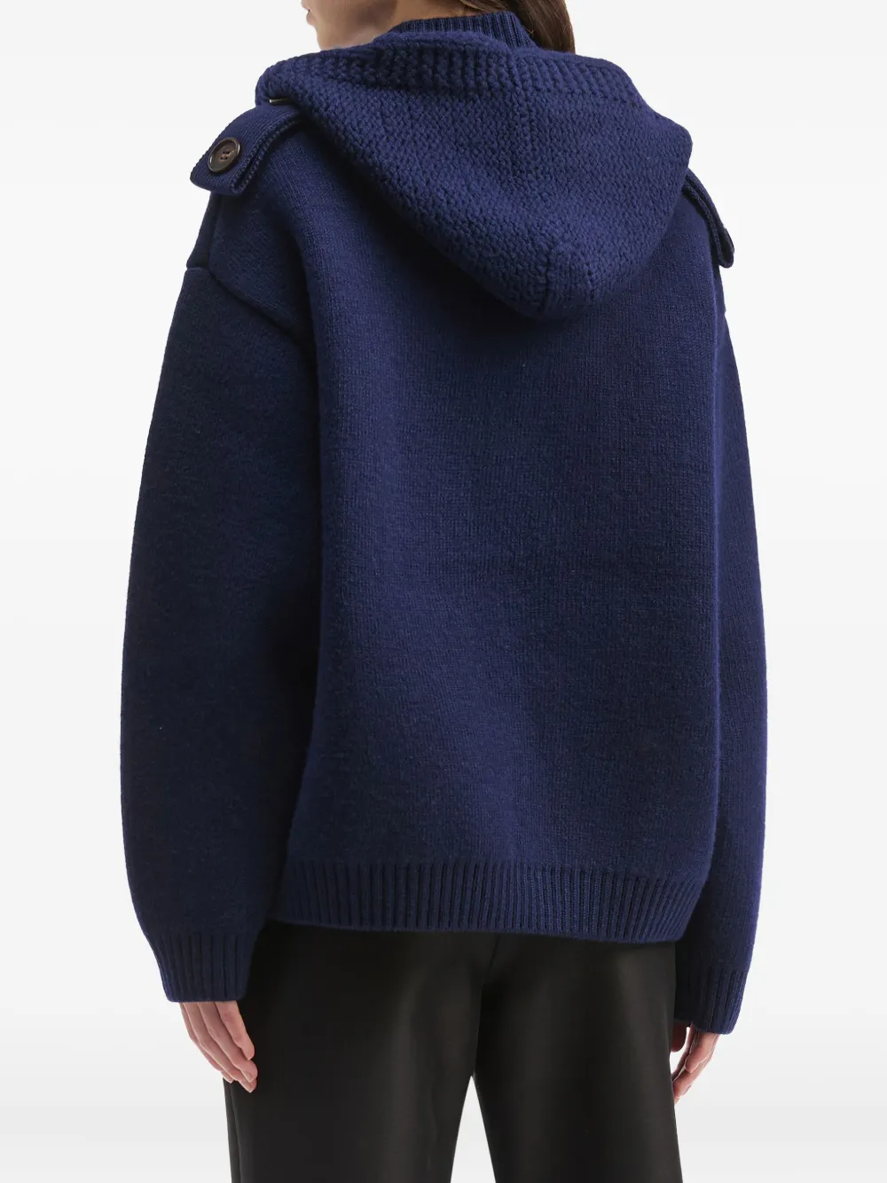 Shushu-tong Logo-embroidered Knitted Jacket In Blue