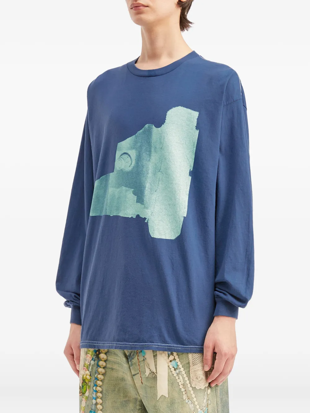 WESTFALL long-sleeve graphic T-shirt - Blauw