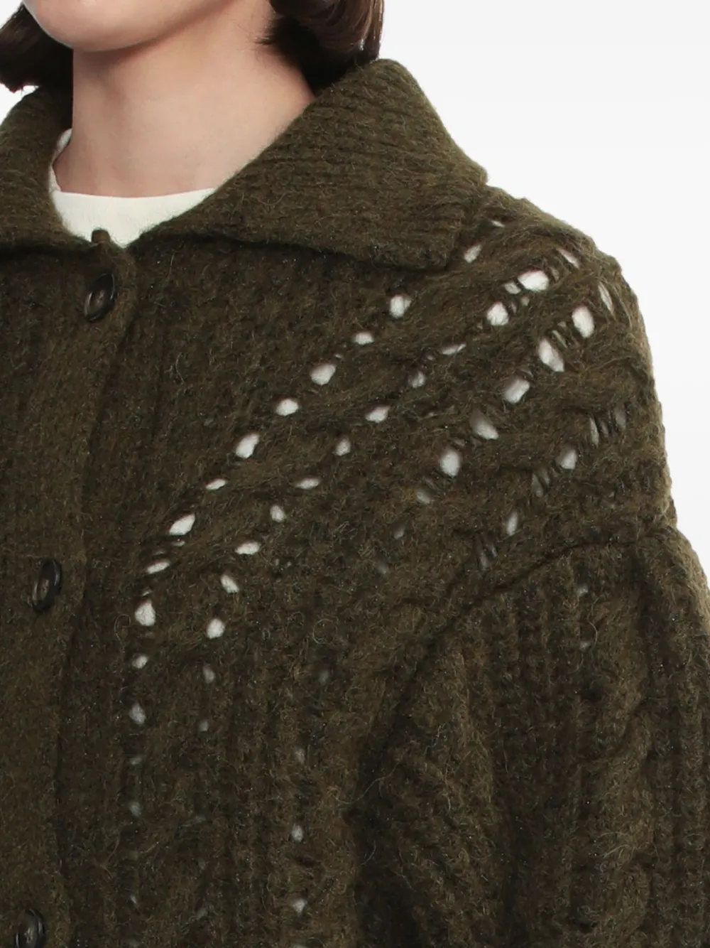 Simone Rocha Chunk-knit Cardigan In Green