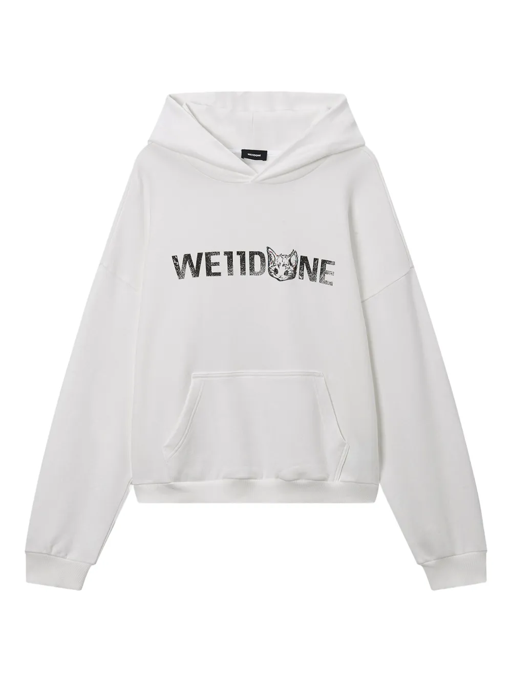 We11 Done Logo-print Hoodie In White
