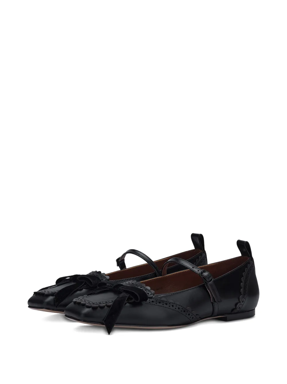 SHUSHU/TONG bow-detail ballet flats - Zwart