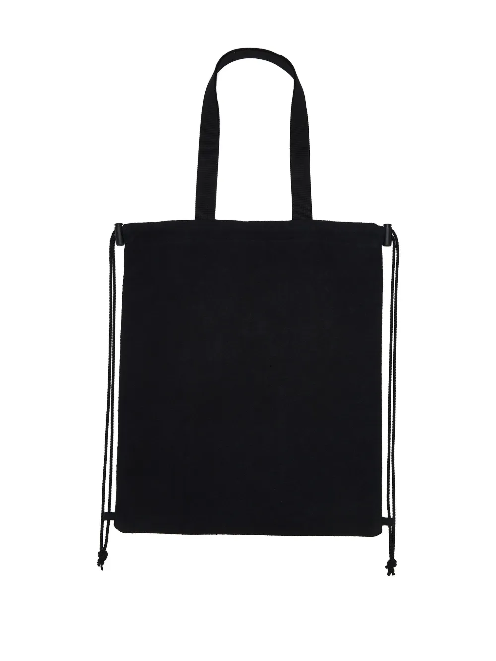 Y's Logo-appliqué Drawstring Tote Bag In Black