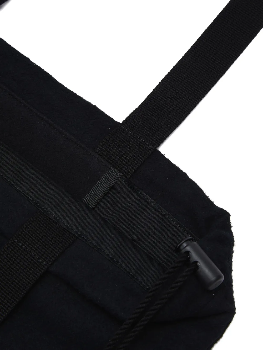 Y's Logo-appliqué Drawstring Tote Bag In Black