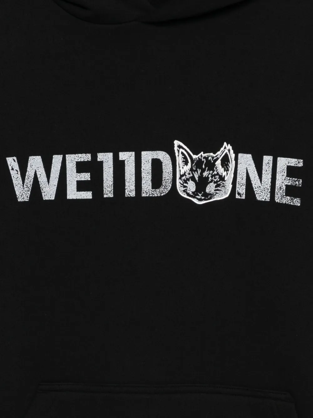We11done Hoodie met logoprint Zwart