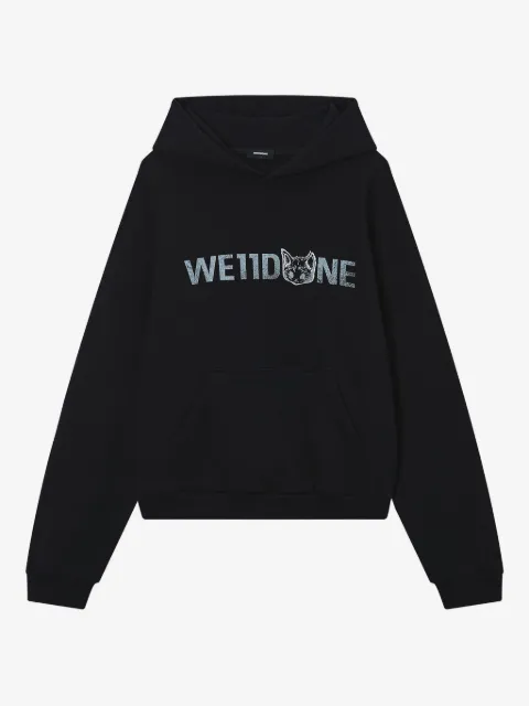 We11done logo-print hoodie