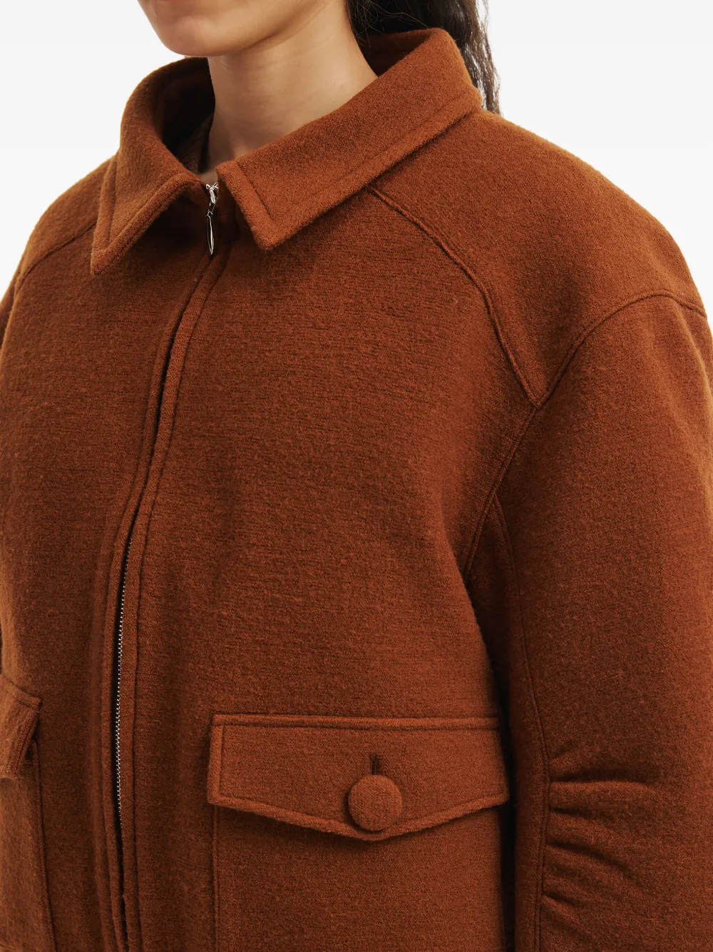 Shushu-tong Button Pocket Jacket In Orange