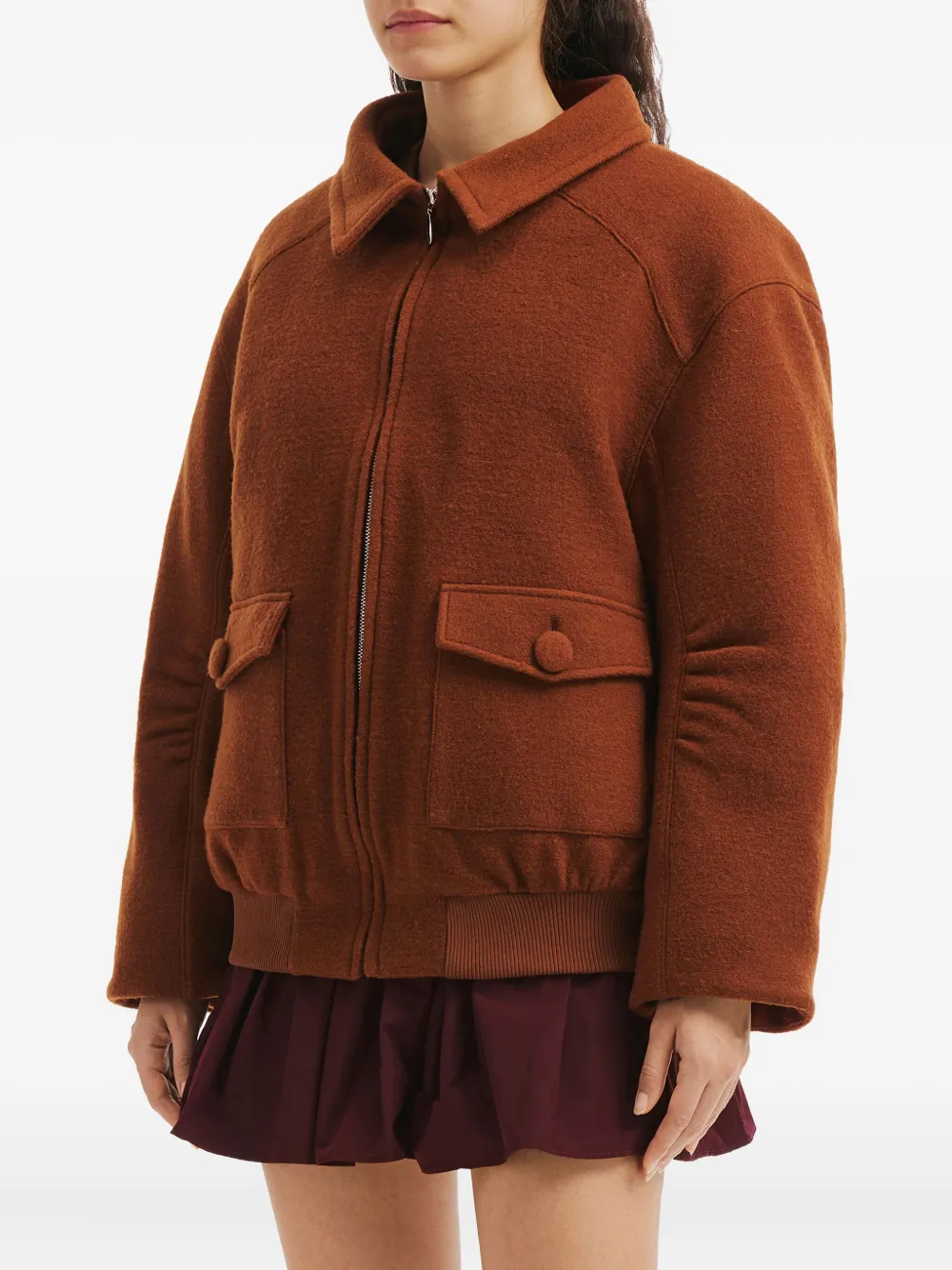 Shushu-tong Button Pocket Jacket In Orange