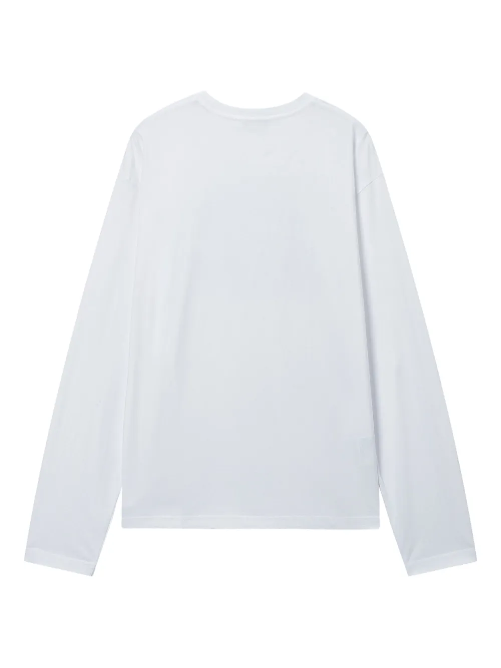 We11 Done Graphic Long-sleeve Top In White