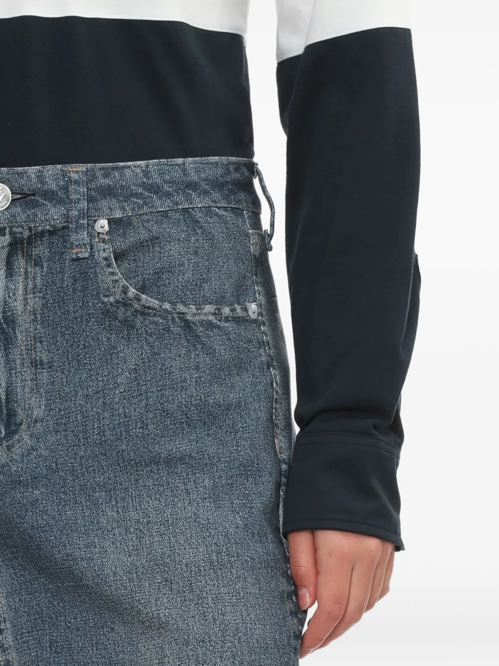 Rag & Bone Denim Mini Skirt In Blue