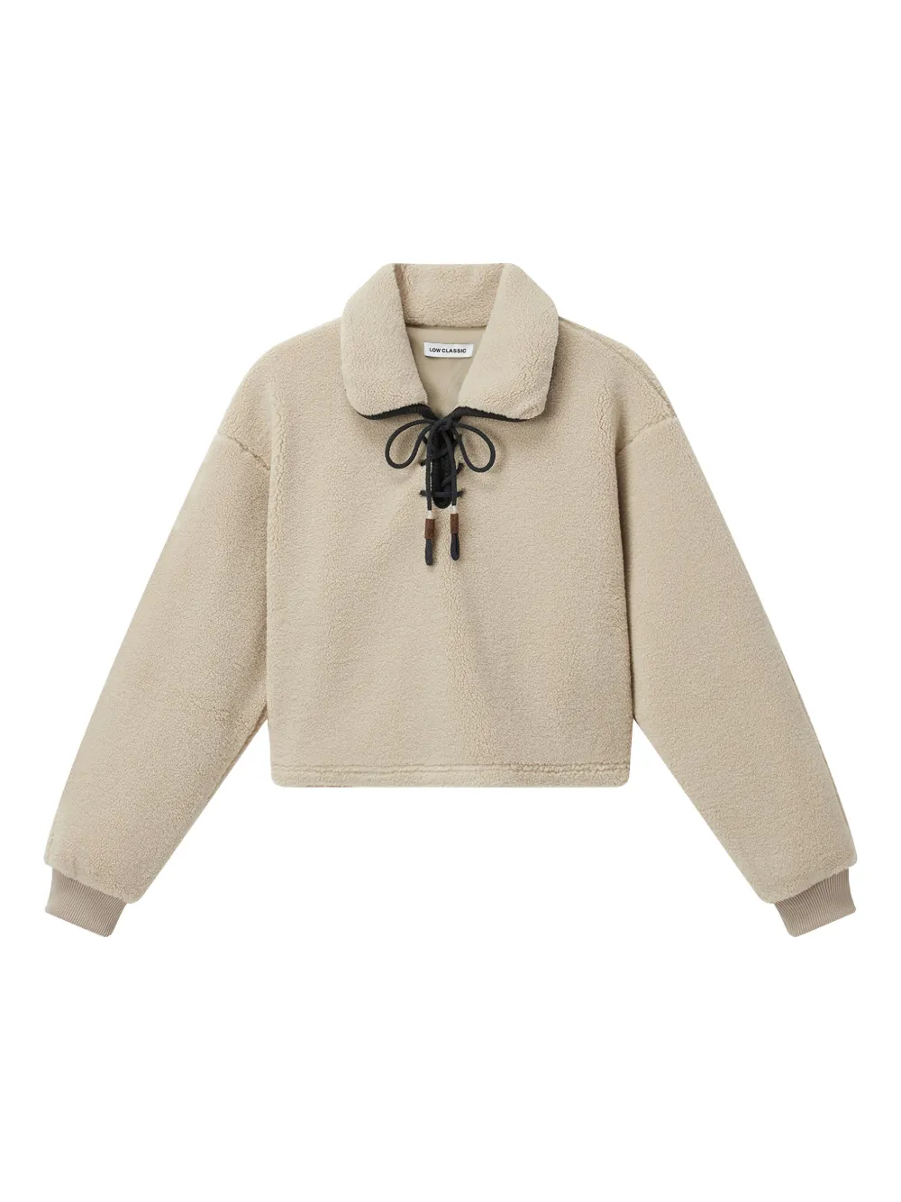 Low Classic Lace-up Sweatshirt In Neutral
