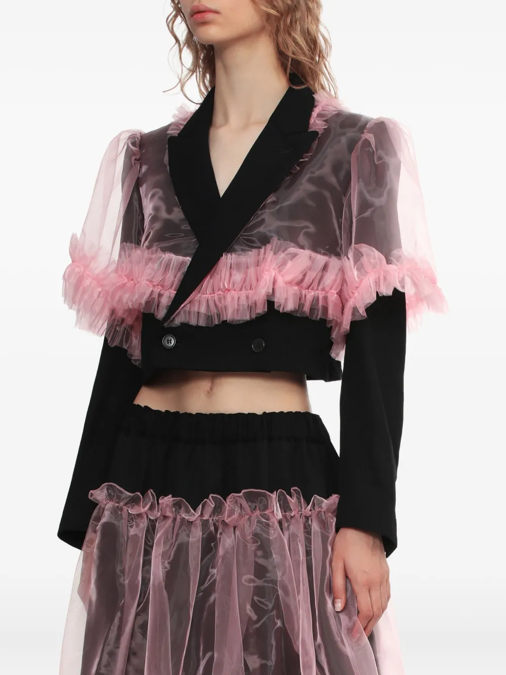 Noir Kei Ninomiya Ruffled Jacket In Black