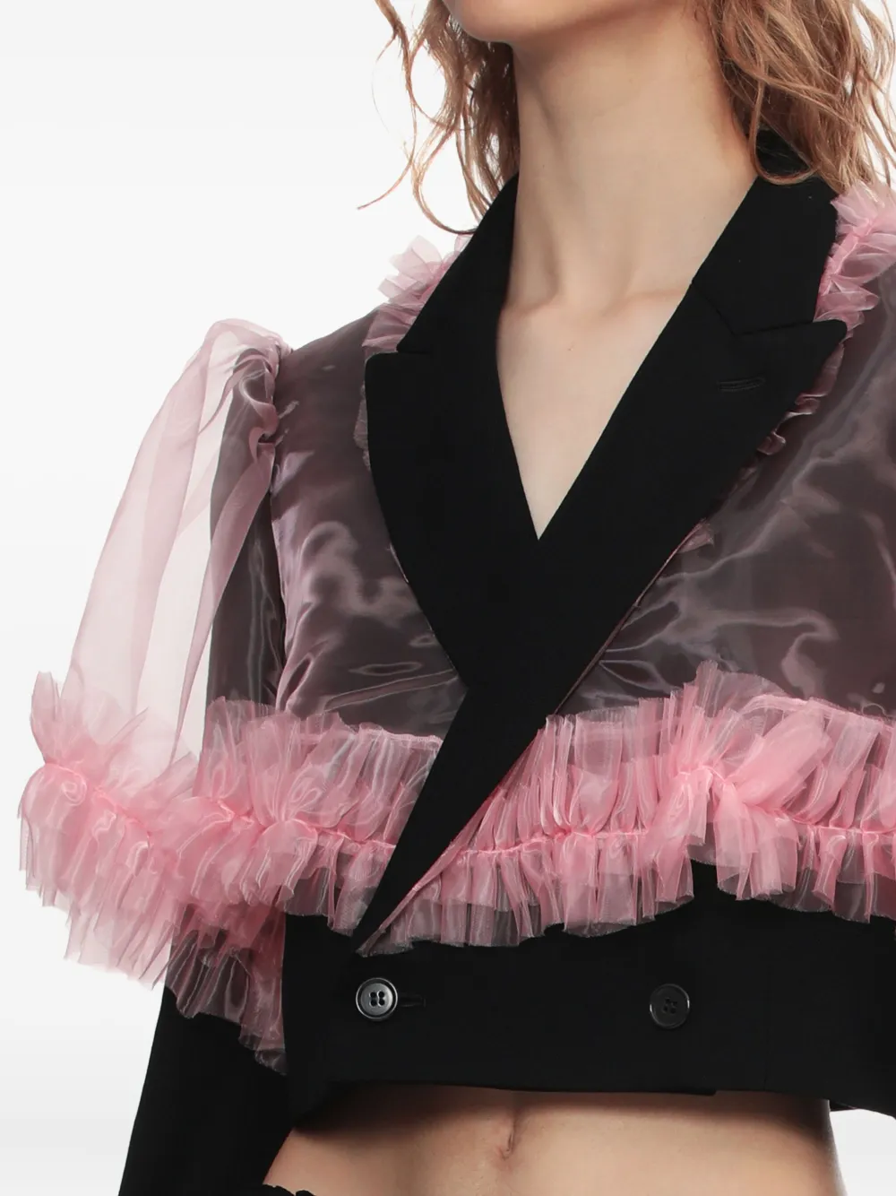 Noir Kei Ninomiya Ruffled Jacket In Black
