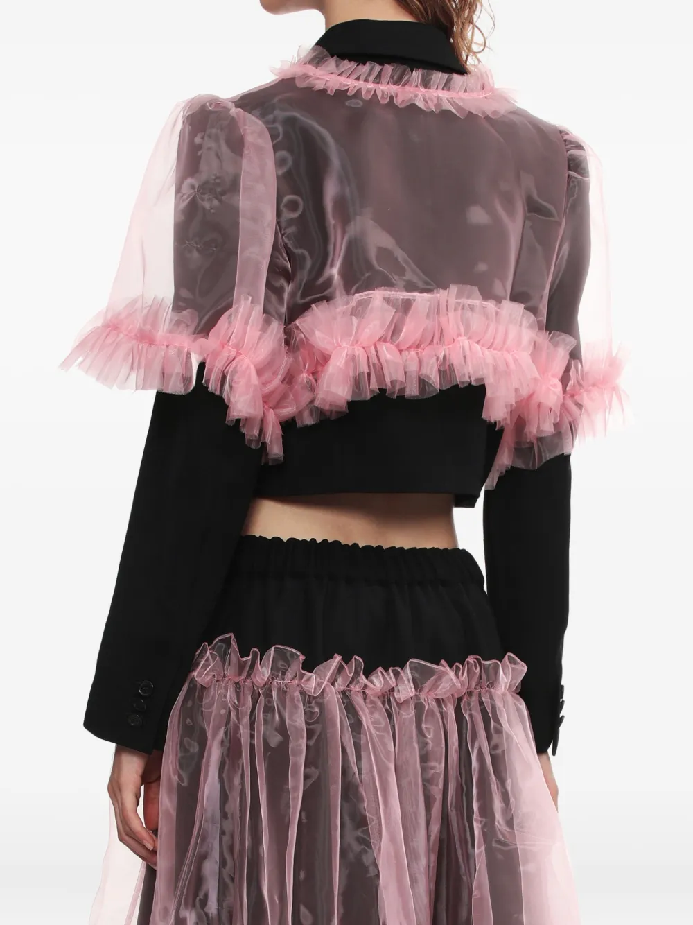 Noir Kei Ninomiya Ruffled Jacket In Black