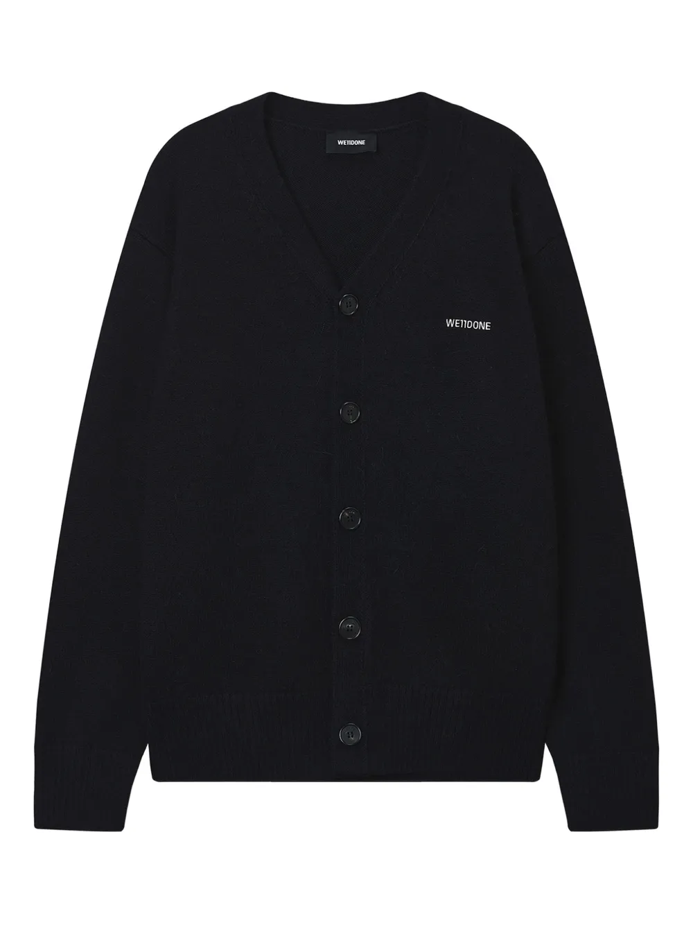 We11 Done Buttoned Cardigan In Black