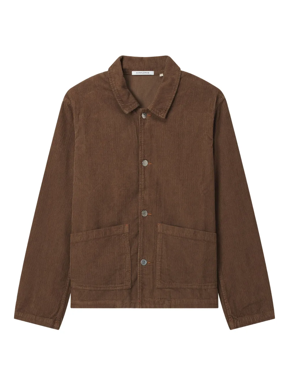 Sunflower pocket corduroy-texture overshirt | Brown | Image 1