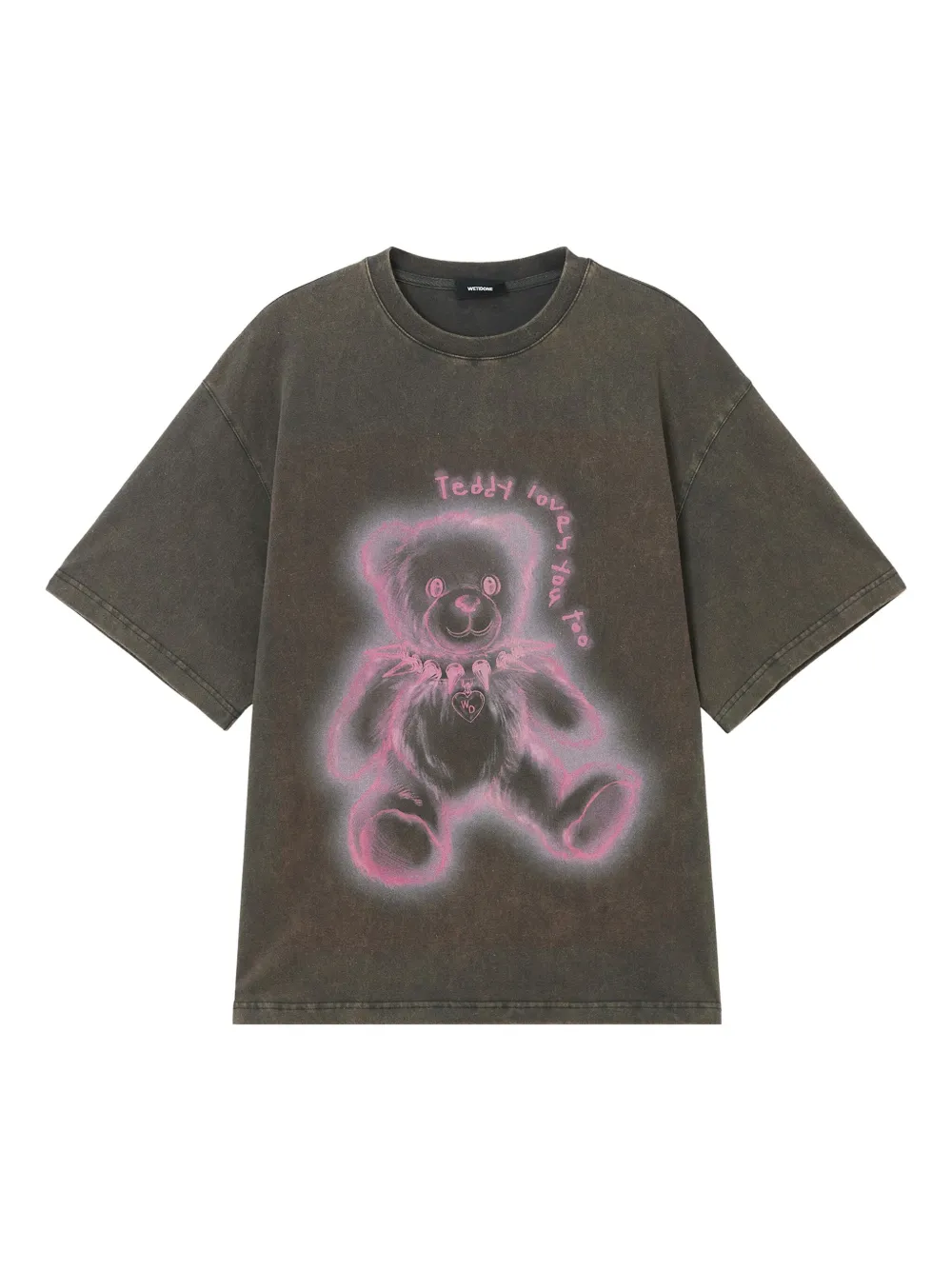 We11 Done Graphic Crew-neck T-shirt In Gray