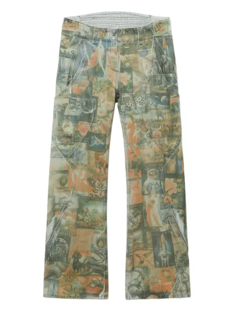 Kiko Kostadinov zip printed jeans