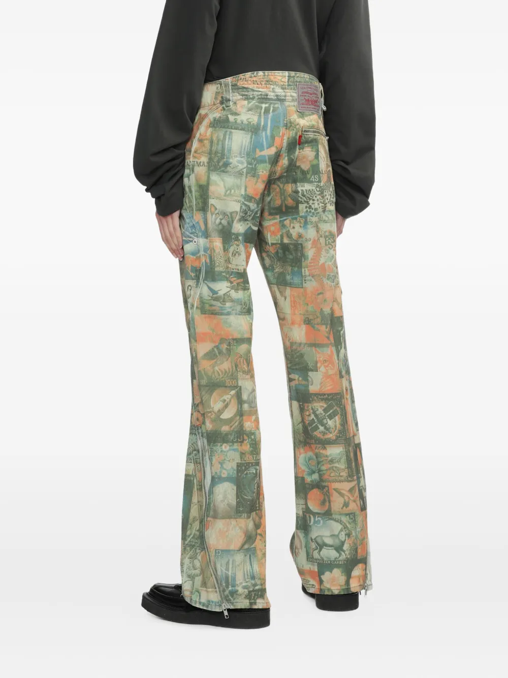 Kiko Kostadinov Jeans met rits Groen