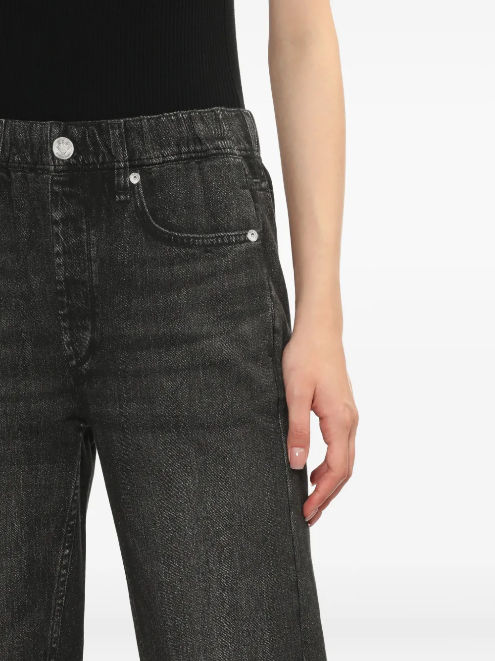 Rag & Bone Miramar Elasticated Jeans In Black