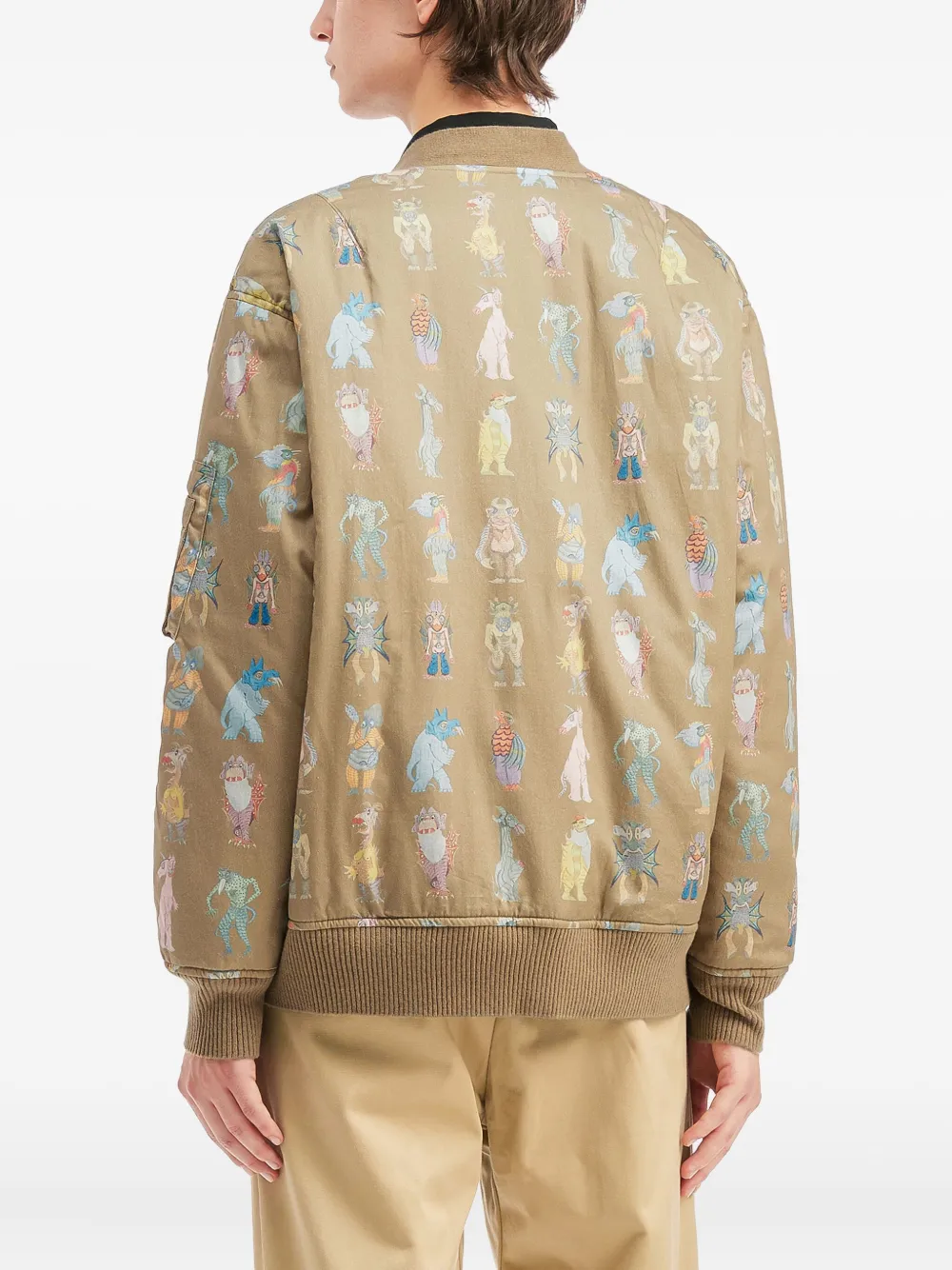 Undercover Jack met print Beige