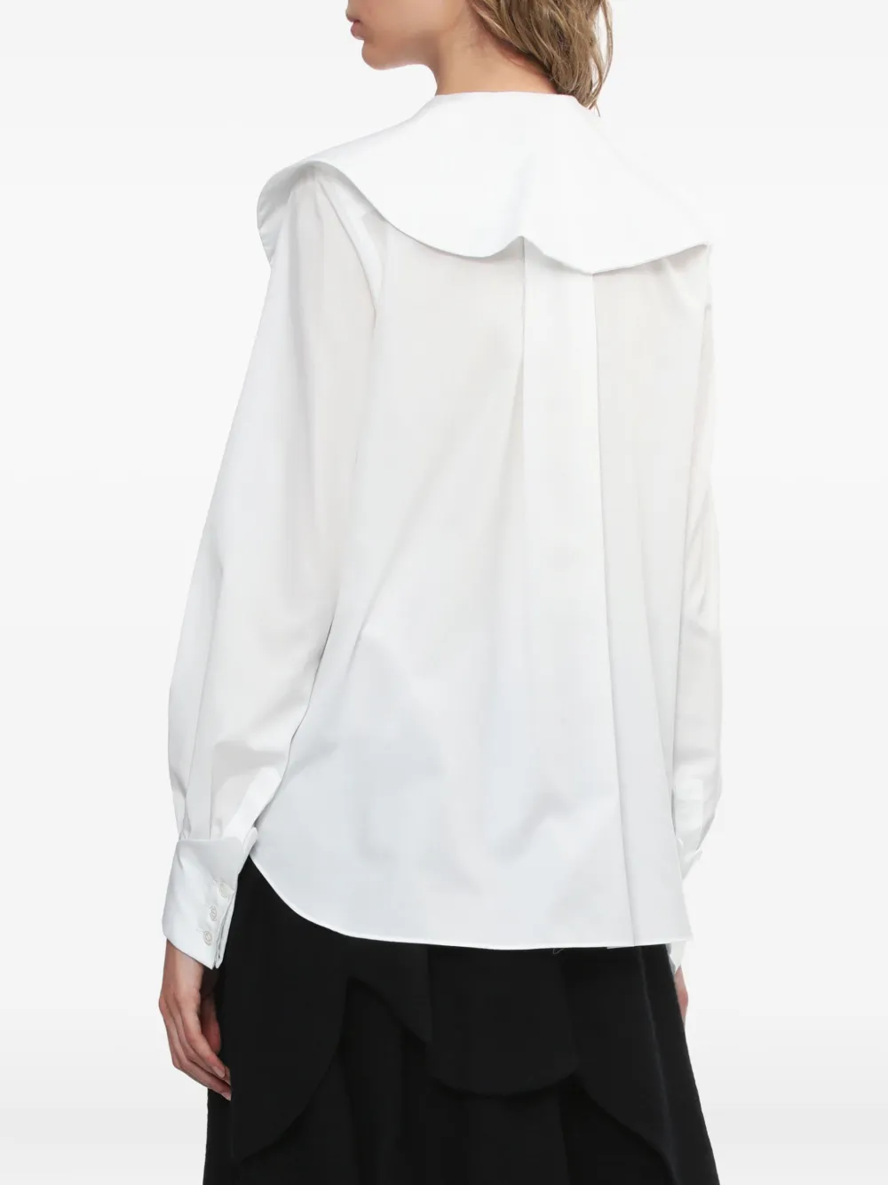 Noir Kei Ninomiya Ruffled-collar Blouse In White